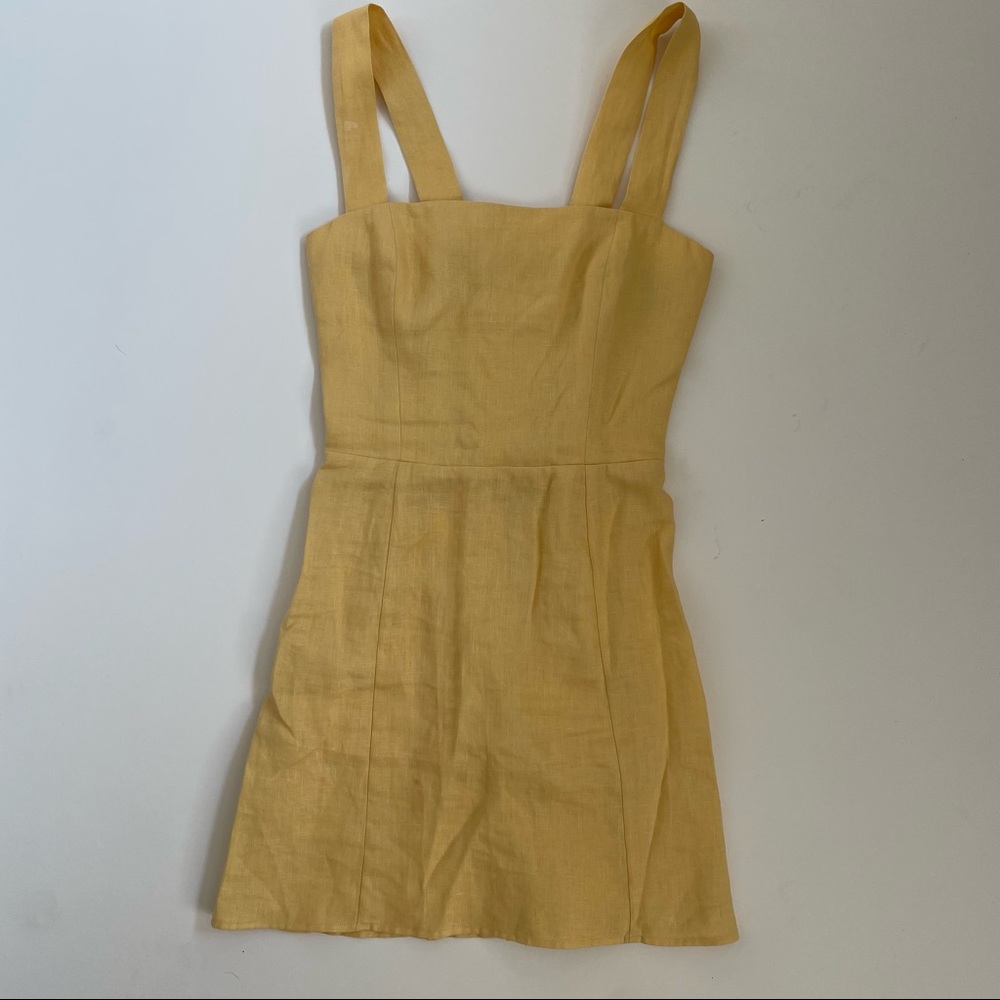 Reformation linen yellow sundress